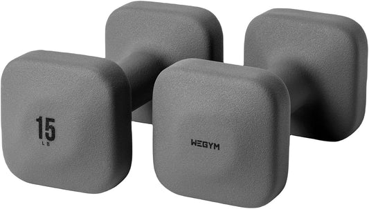 SafeGrip Dumbbells, Anti-Slip, Anti-Roll, Thick Handles, Free Weights, Square Dumbbells for Secure Workouts at Home, Weightlifting, and Personal Training