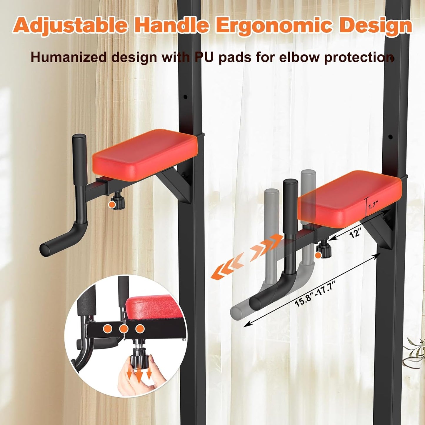 RELIFE REBUILD YOUR LIFE Power Tower Pull Up Bar Station Workout Dip Station for Home Gym Strength Training Fitness Equipment