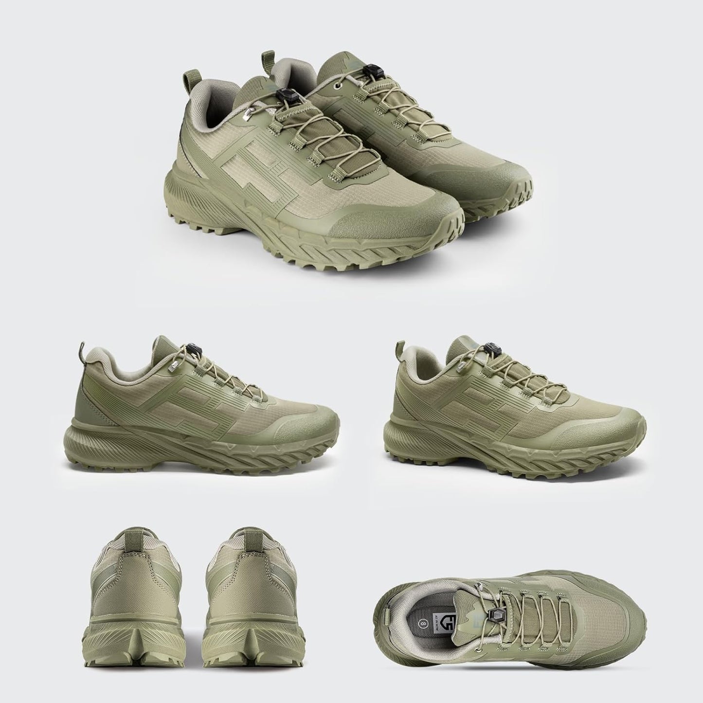 FREE SOLDIER Men's Trail Running Hiking Tactical Shoes - Breathable Lightweight Non-Slip Outdoor Sneakers for Walking Gym Backpacking Athletic Shoes