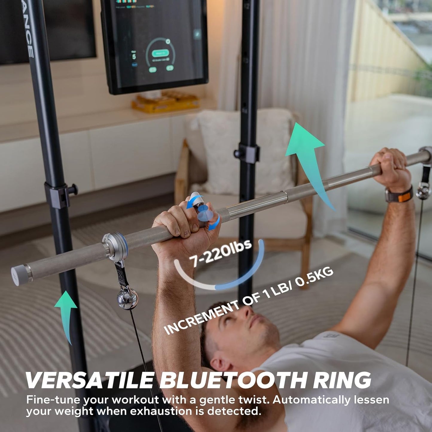 Gym Monster Smart Home Gym, Multifunctional Strength Training Machine, Smith Machine Power Cage Workout Station, Squat Rack Cable Machine, Full Body Fitness Equipment for Home Workout