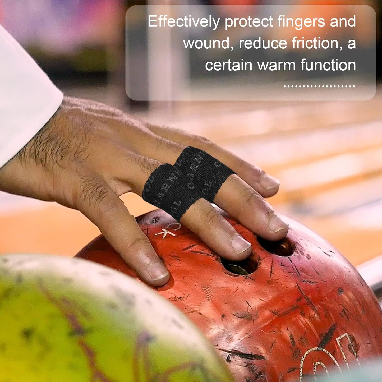 140 Pack 2 Sizes Bowling Thumb Tape Protective Performance Bowl Finger Tape 7 Colors Elastic Bowlers Tape Exercise Bowling Tape for Fingers for Men Women Bowlers Sport Protection Accessory