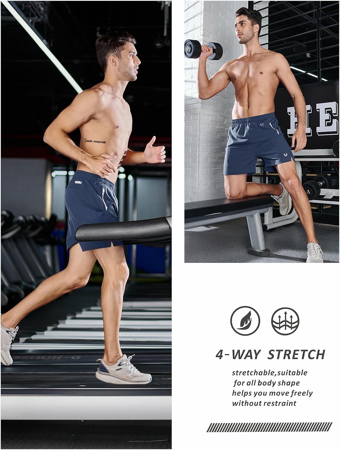 NORTHYARD Men's Running Athletic Shorts 5"/ 7"/ 9" Workout Gym Short Tennis Quick Dry Active Sport Hiking Basketball