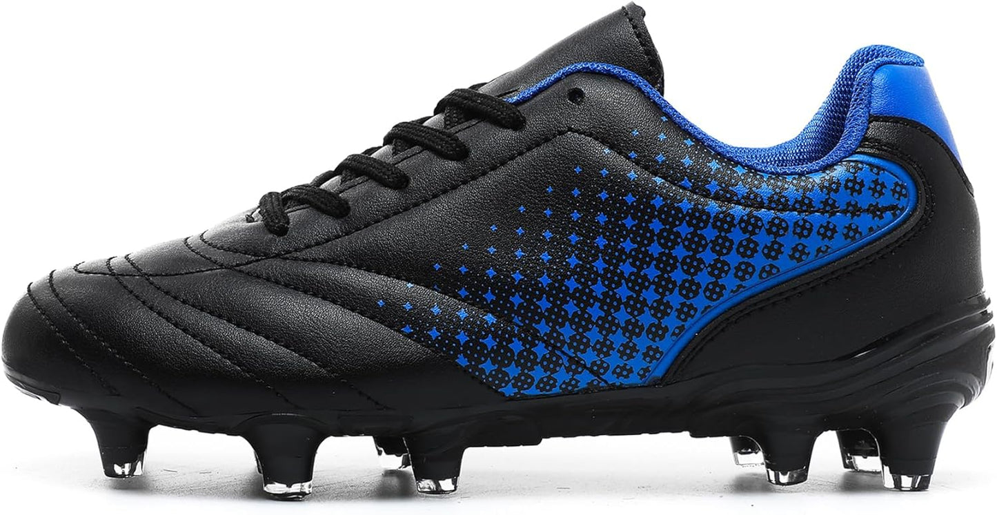 LIZRHA Soccer Shoes for Boys Girls Soccer Cleats Boys Girls Kids Athletic Outdoor Football Shoes Youth Football Cleats Outdoor & Indoor Soccer Shoes Lightweight, Running & Training for Students