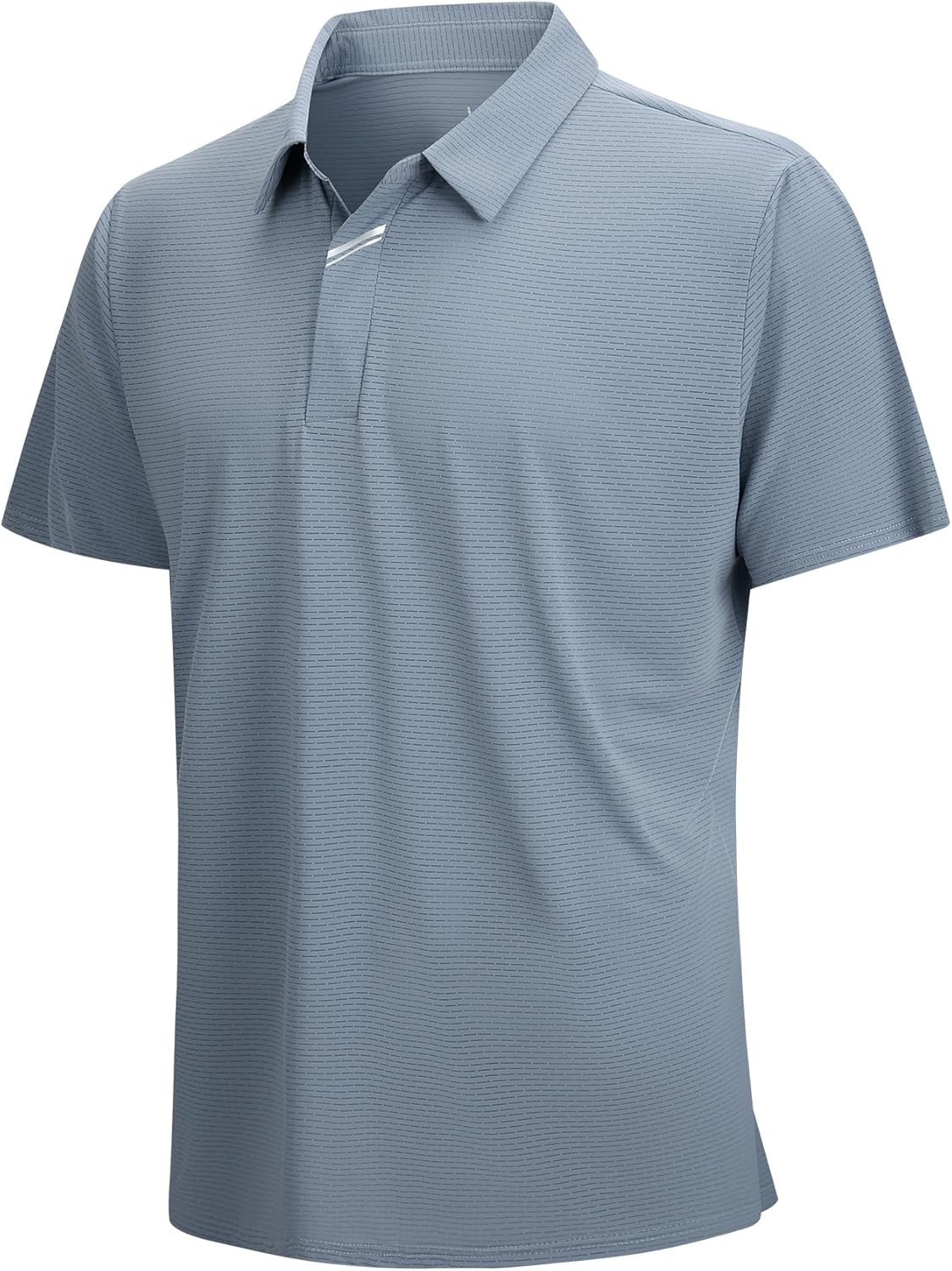SAMERM Golf Shirts for Men Super Stretch Jacquard Dry Fit Golf Polo Moisture Wicking Short Sleeve Polo Shirts for Men