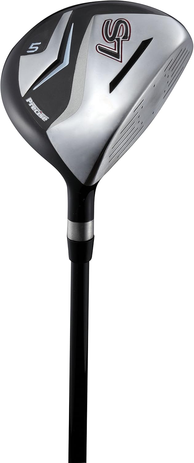 18 Piece Complete Men’s Golf Club Set with Titanium Driver, #3 & #5 Fairway Woods, #4 Hybrid, 5-SW Irons, Putter, Stand Bag, 4 H/C's, Men’s Golf Clubs Full Set Right Handed