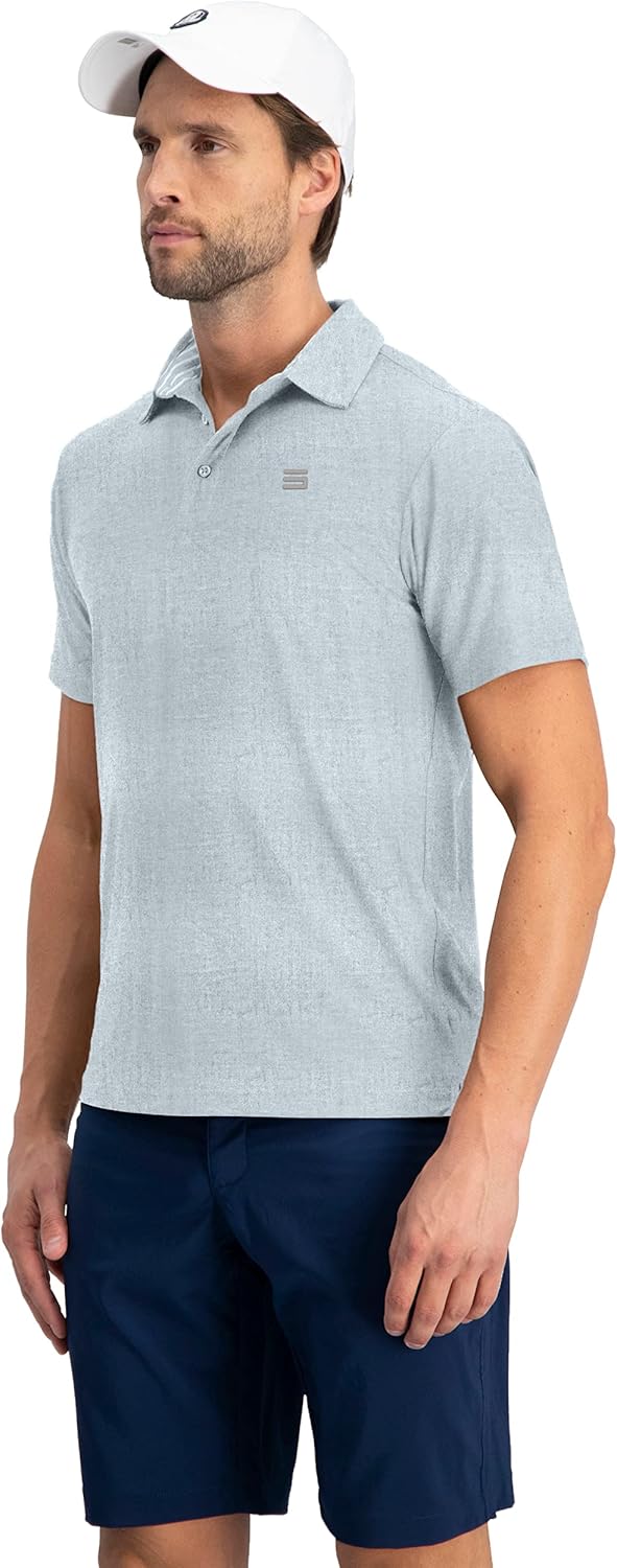 Three Sixty Six Golf Shirts for Men - Dry Fit Short-Sleeve Polo, Athletic Casual Collared T-Shirt