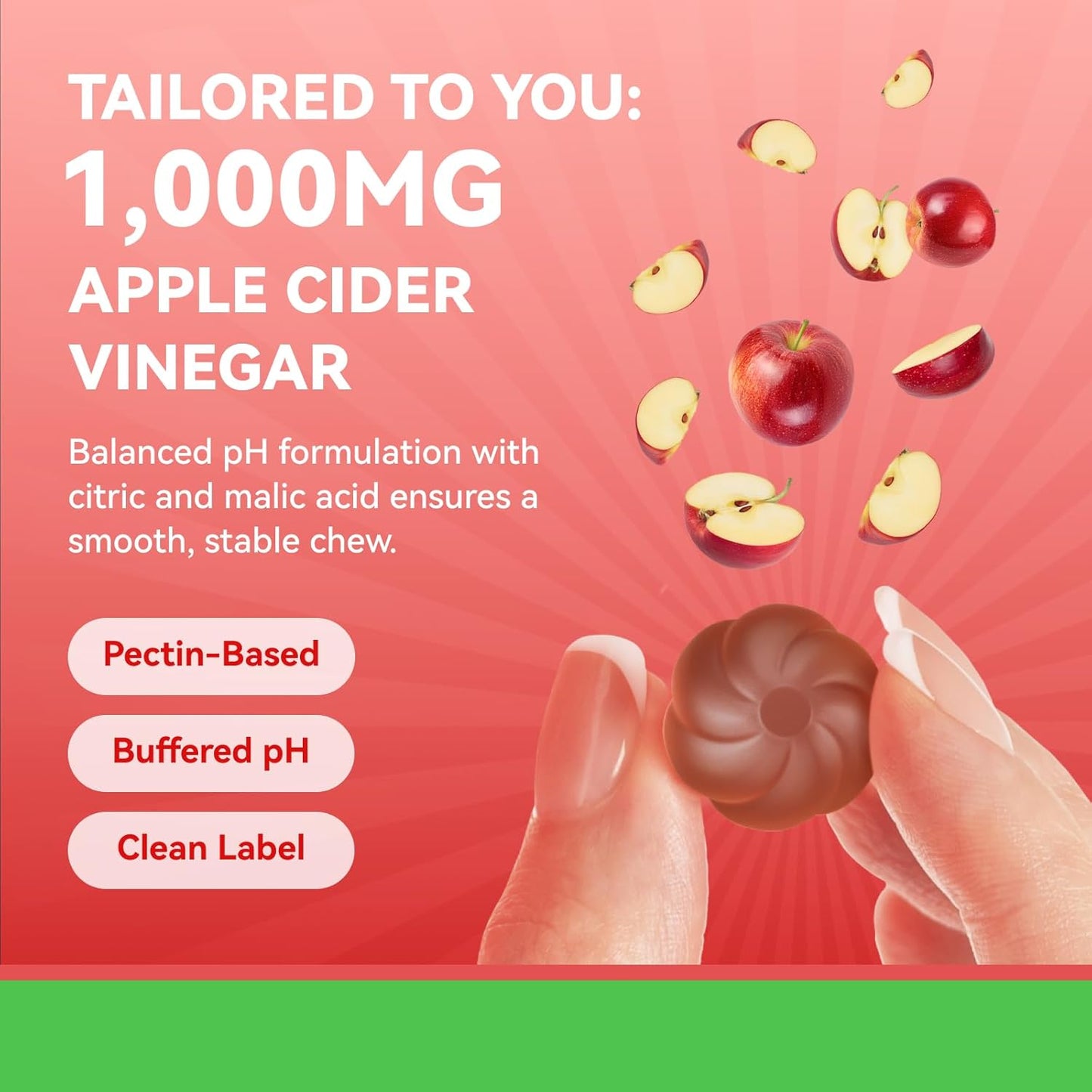 Apple Cider Vinegar Gummies, ACV Gummies, Detox Cleanse for Weight Loss, Weight Loss for Women - Gut Health & Digestive Comfort - Vegan, Gluten-Free, Non-GMO - Apple Flavor, 60 Count