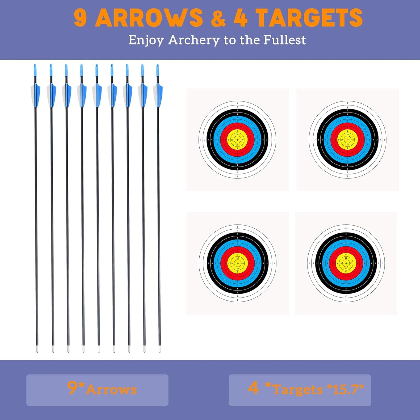 40" Youth Bow and Arrow Set for Kids 8-12 & Teens - Ambidextrous Recurve Archery Gear with Safety Arrows - Toys for Ages 8-13, Backyard Games Gift for Beginner Archers