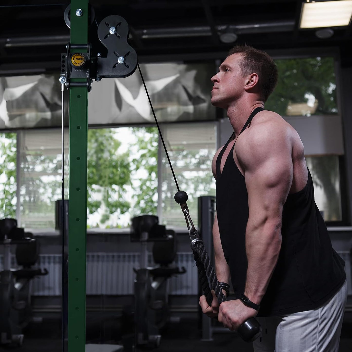 RitFit Multi-Function Squat Rack Power Cage PPC03 with Cable Crossover System, 1000LBS Capacity Power Rack and Packages with Optional Weight Bench, Barbell Weight Set, for Garage Workout & Home Gym