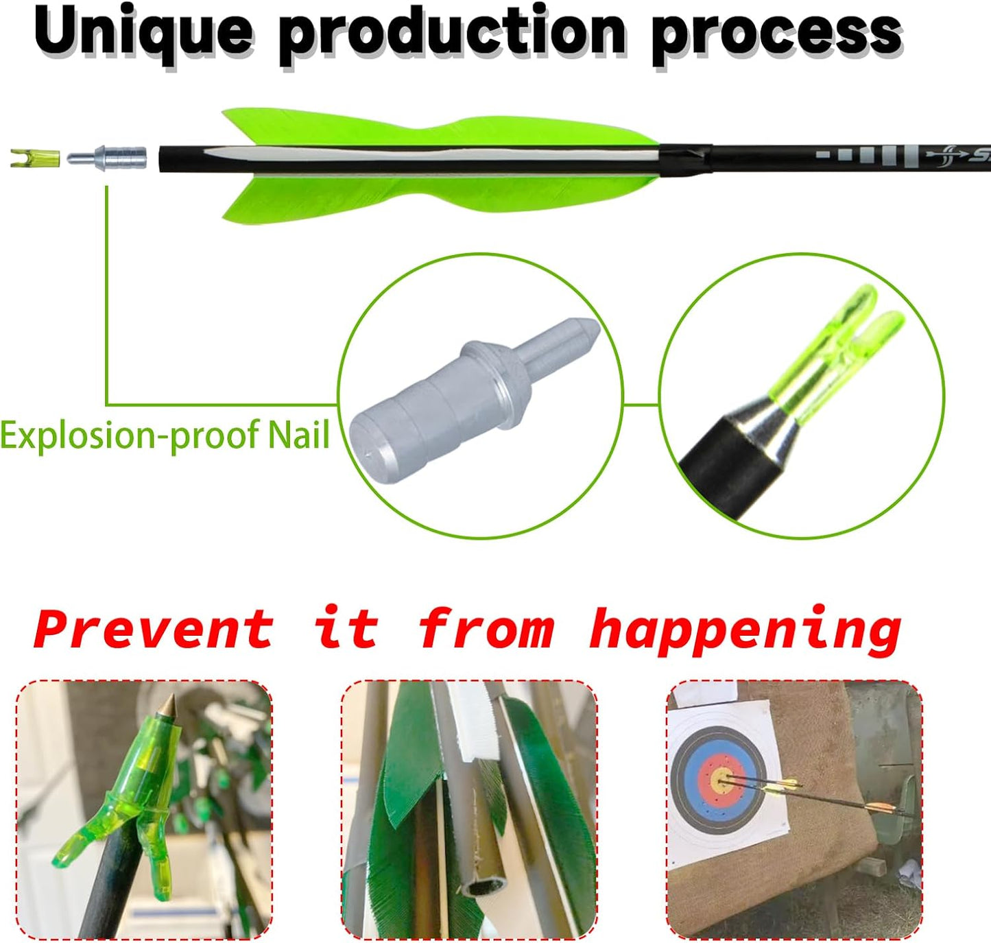 S F 30" Traditional Archery Carbon Feather Arrows 500 Spine Traditional Arrows Long Bows Archery Compound Bow Arrows Arrows for Compound Bow Arrows for recurve Bow（12 Pack）