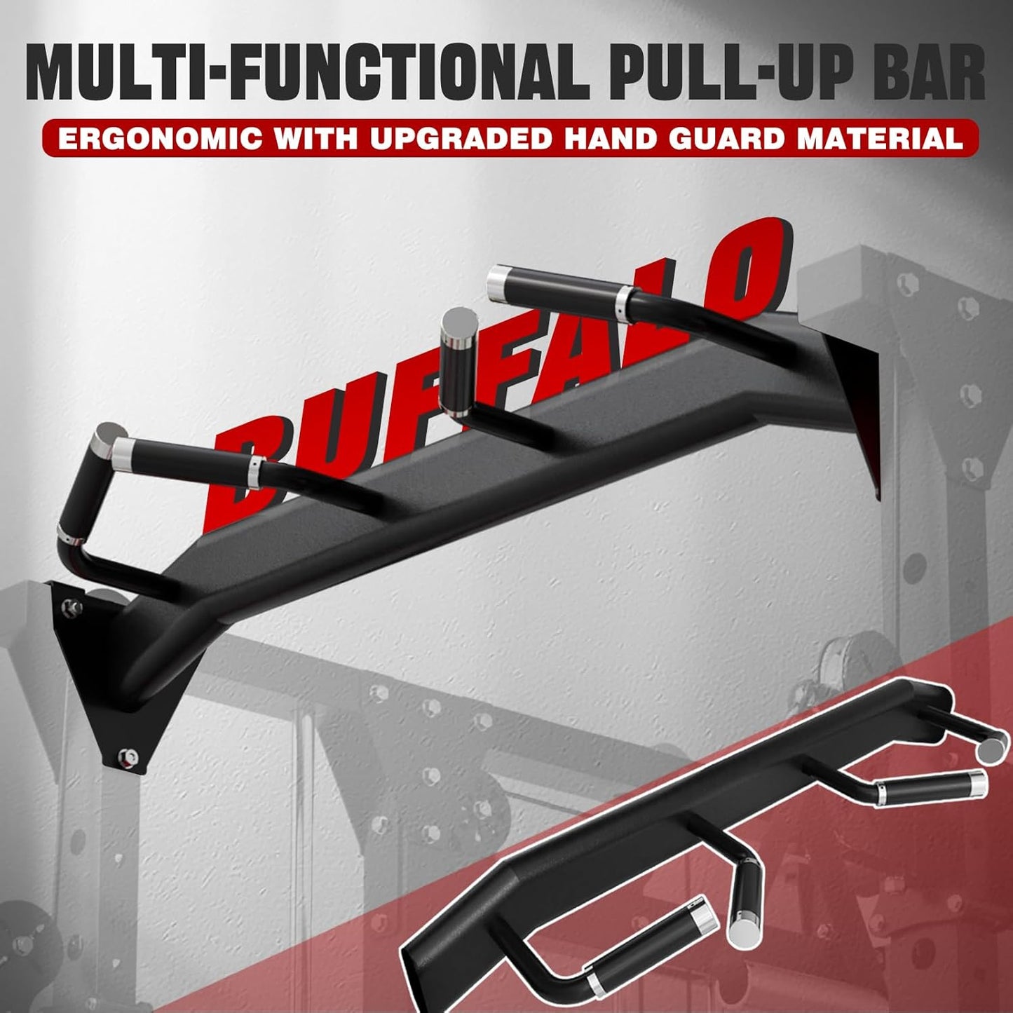 RitFit Buffalo Smith Machine, Power cage with LAT-Pull Down System & Cable Crossover System, All-in-One Squat Rack for Home Gym, Power Rack