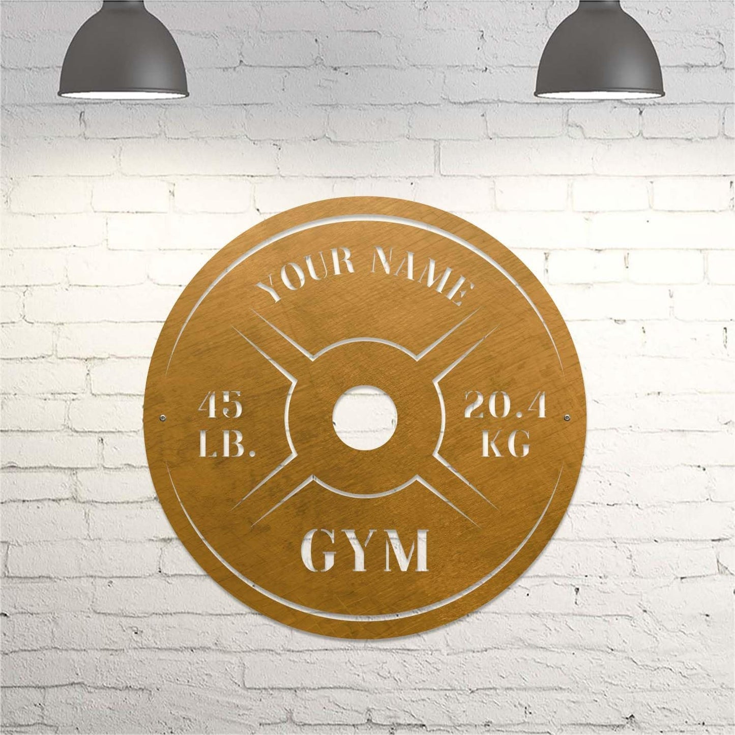 Personalized Home Gym LED Tin Metal Sign Multiple Sizes, Weight Lifting Exercise Workout Room Training Fitness Center Motivational Inspirational Quotes Decor Wall Art Hanging Accessories (10 LED)