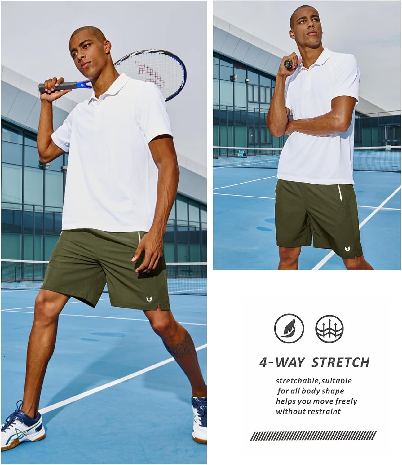 NORTHYARD Men's Running Athletic Shorts 5"/ 7"/ 9" Workout Gym Short Tennis Quick Dry Active Sport Hiking Basketball