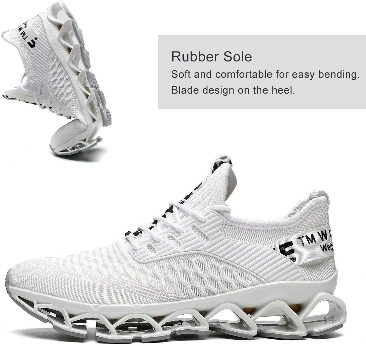Vooncosir Men's Fashion Sneakers Breathable Mesh Running Shoes Blade Non Slip Soft Sole Casual Athletic Walking Shoes