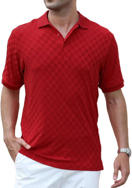 Alex Vando Mens Polo Shirts Short Sleeve Regular Fit Fashion Designed Shirt