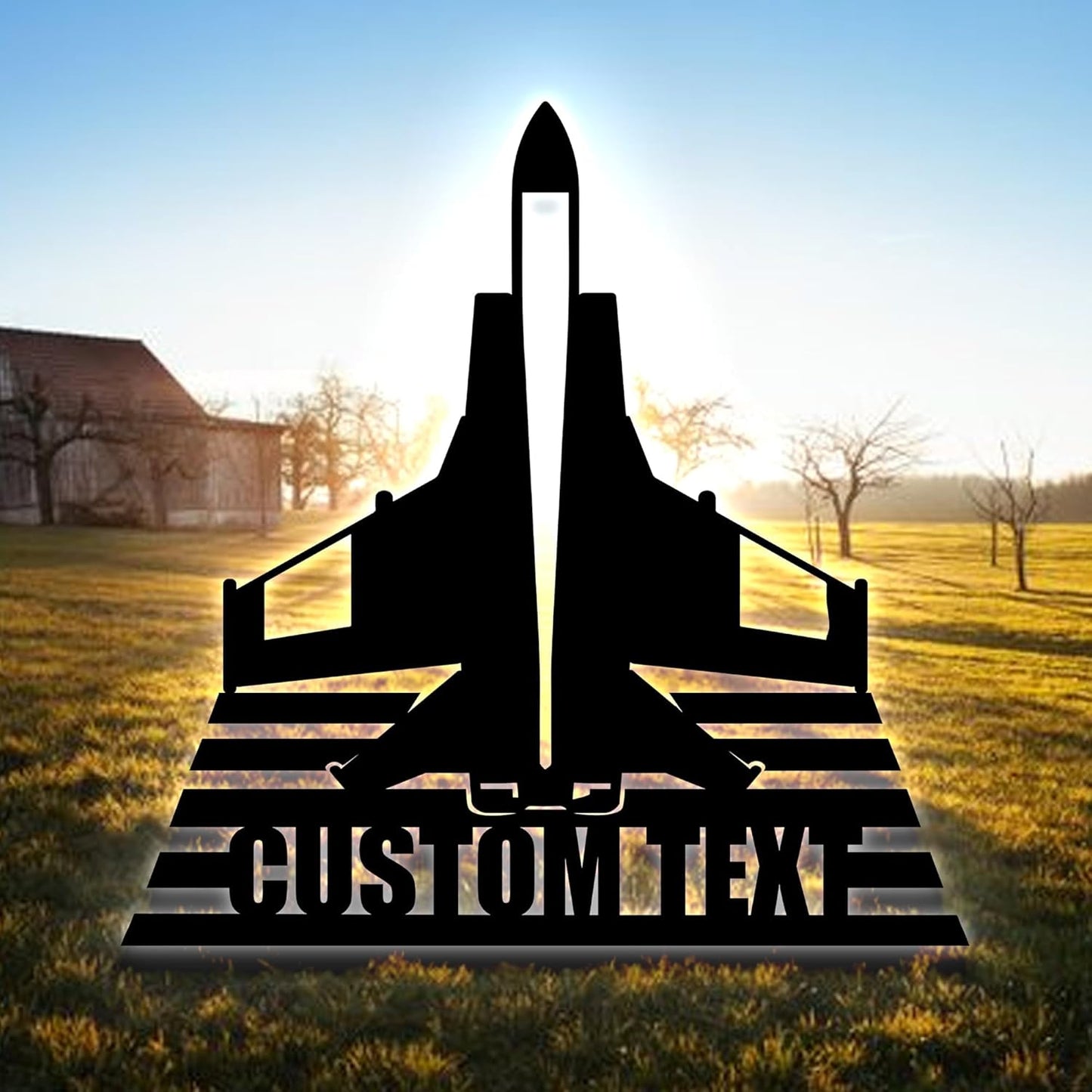 Personalized Fighter Aircraft Metal Wall Art LED Light, Custom Aviation Signs With LED Lights, Fighter Pilot Gift, Outdoor Decor, Wall Hanging, Home Decor, Birthday Xmas Gift