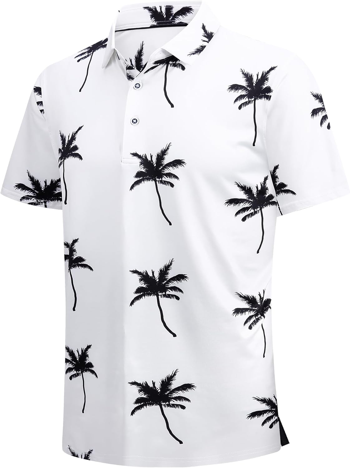 SAMERM Golf Shirts for Men Super Stretch Jacquard Dry Fit Golf Polo Moisture Wicking Short Sleeve Polo Shirts for Men