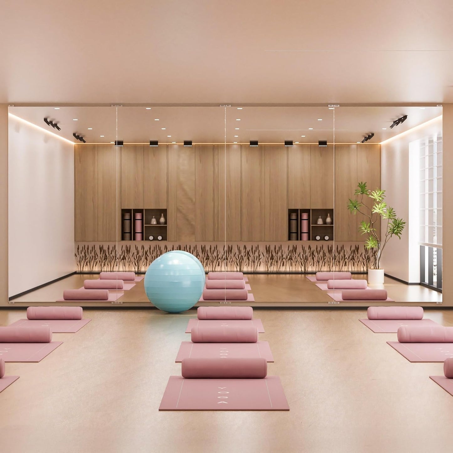 2PCS 75" X 47" Gym Mirror - Full Length Wall Mirror for Gyms, Dance Studios, Home and Yoga - Easy Installation, Ultra Light Shatterproof Nano Miorror Reduces 60% Commercial Insurance Costs, 5LB Each