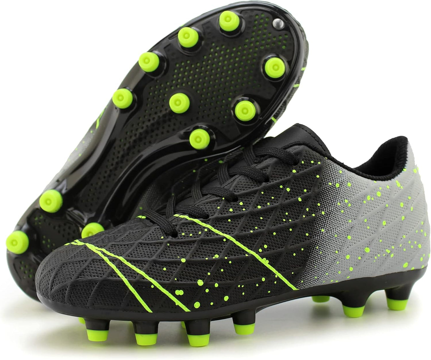 Tobfis Kids Athletic Outdoor Firm Ground Soccer Cleats Shoes(Toddler/Little Kid/Big Kid)