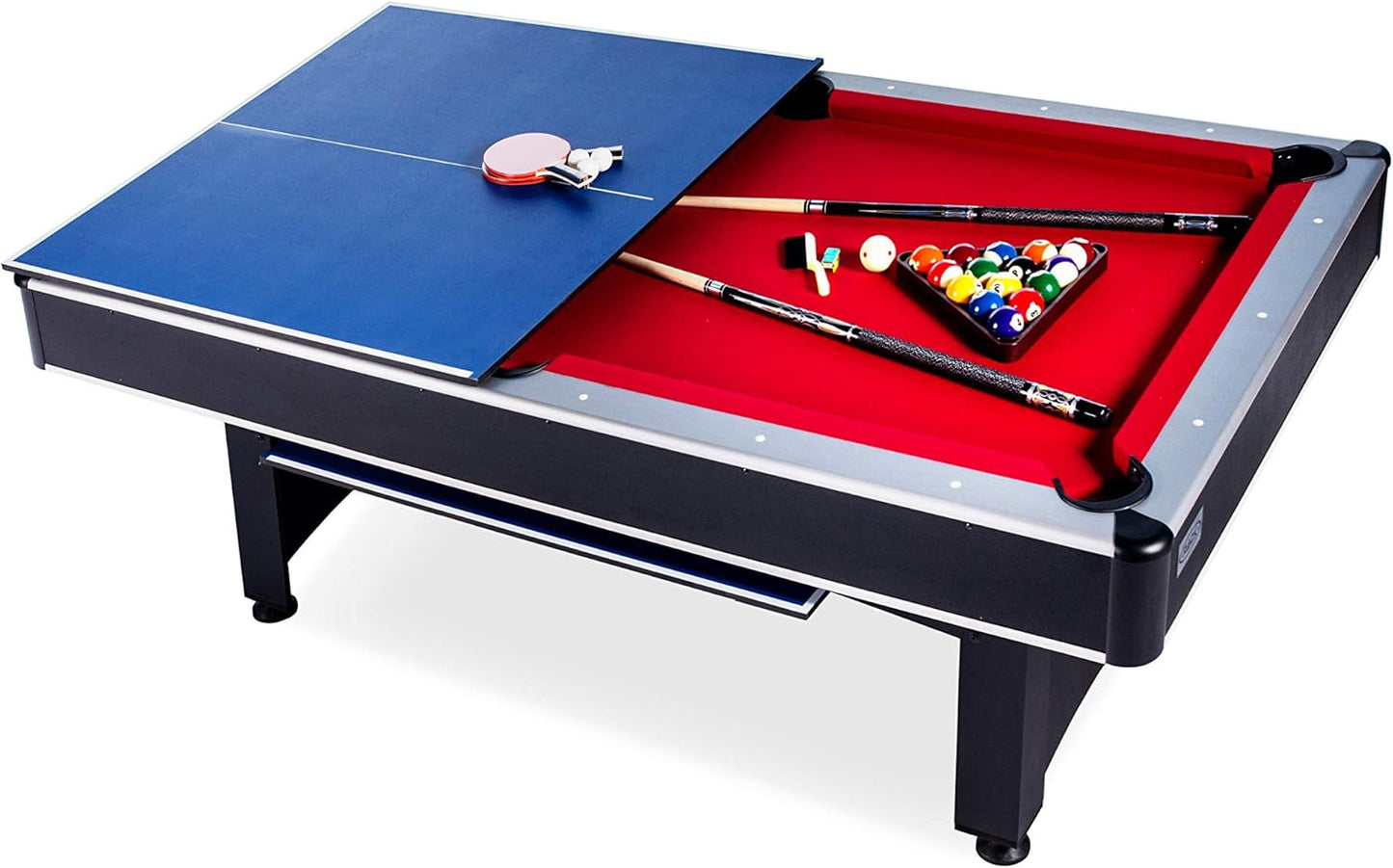 RACK Scorpius 7-Foot Multi Game Billiard/Pool with Table Tennis - The Ultimate Entertainment for Friends and Family!