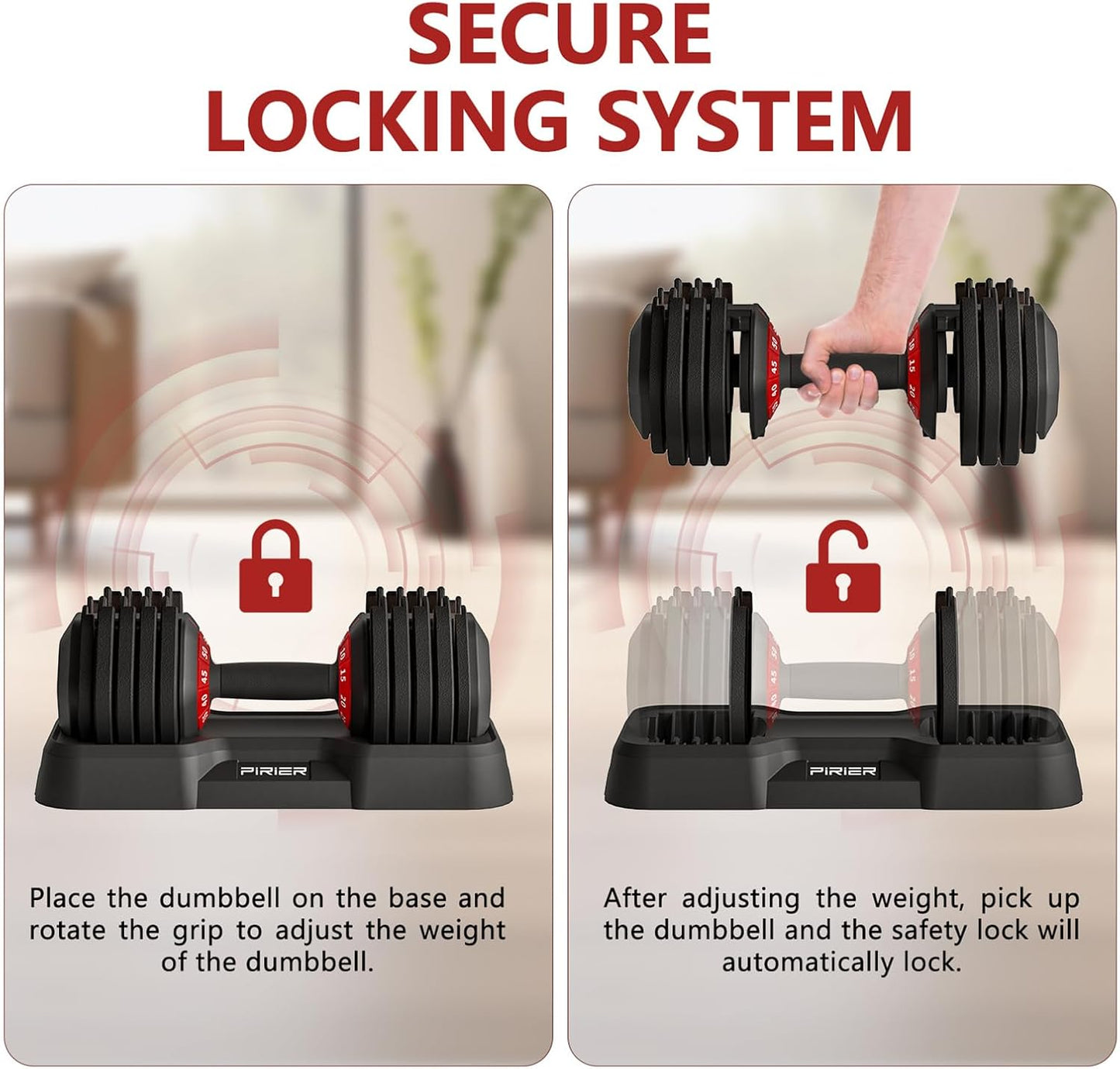 Adjustable Dumbbell Set 55LB Dumbbells Weight, 10-in-1 Weight Dumbbell with Anti-Slip Metal Handle and Bicep Supports for Comprehensive Full Body Strength Training