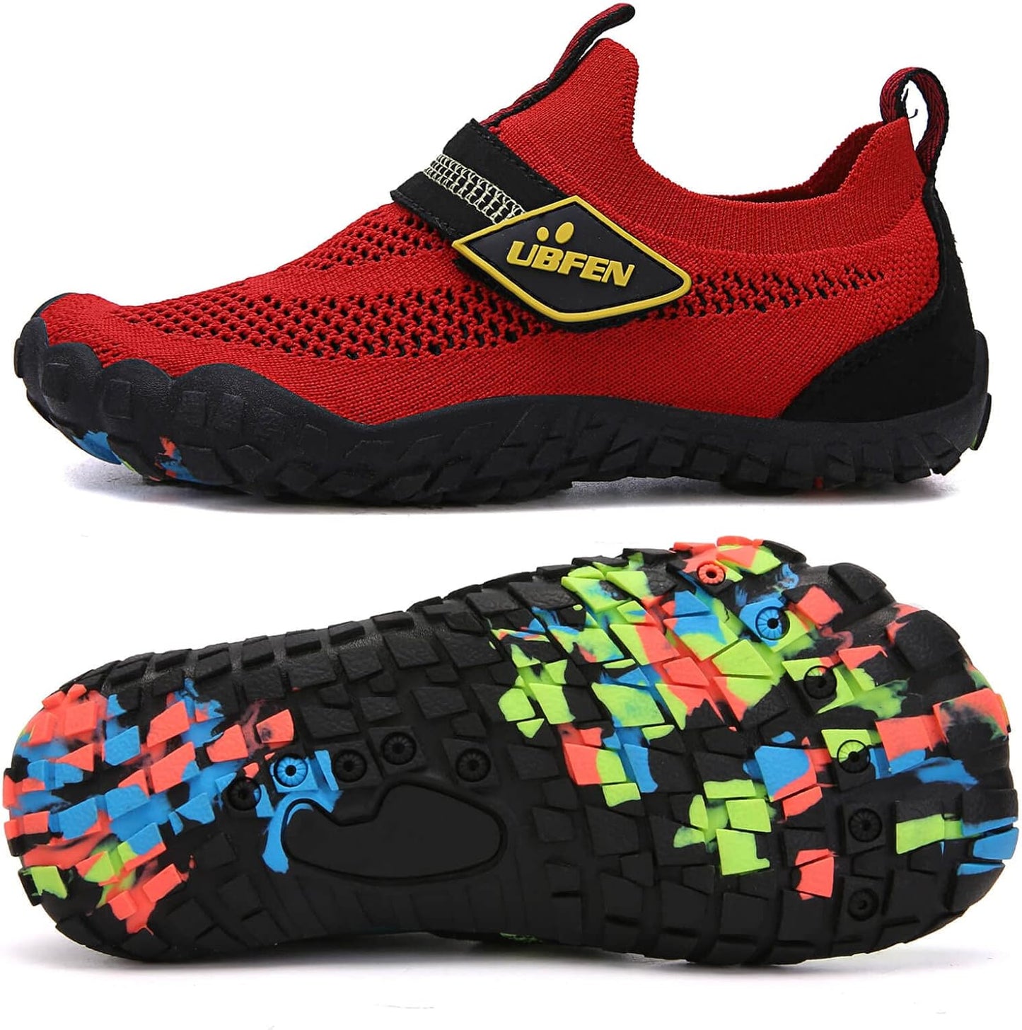 UBFEN Water Shoes for Kids Boys Girls Aqua Socks Barefoot Beach Sports Swim Pool Quick Dry Lightweight Toddler Little Big Kid