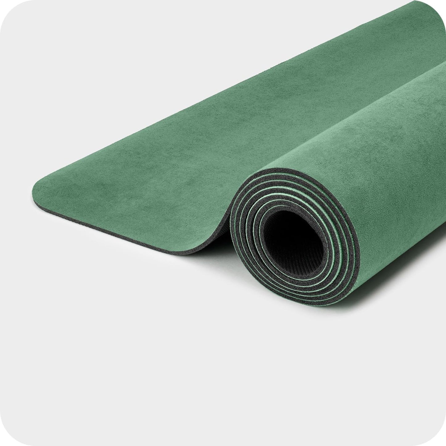 4mm Cushioned Exercise Mat for Yoga & Pilates - Anti Slip, Polyurethane with Suede Top & Carrying Strap