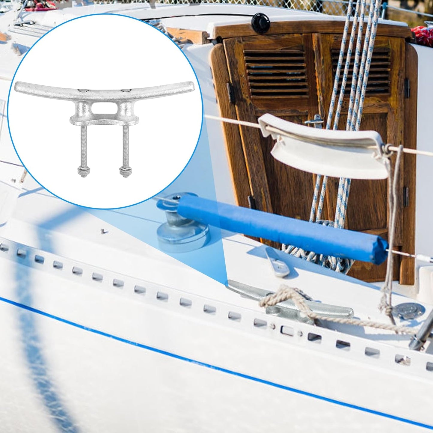 6/8/10/12/14 inch Dock Cleats With Bolts,Hot Dipped Galvanized Cast Iron Boat Cleats,Rope Cleat Boat Dock Cleats for Boat Docks,Decks,Piers for Tying up Boats,Marine Decor(1,2,4,5,6,8,10,12 Pack)