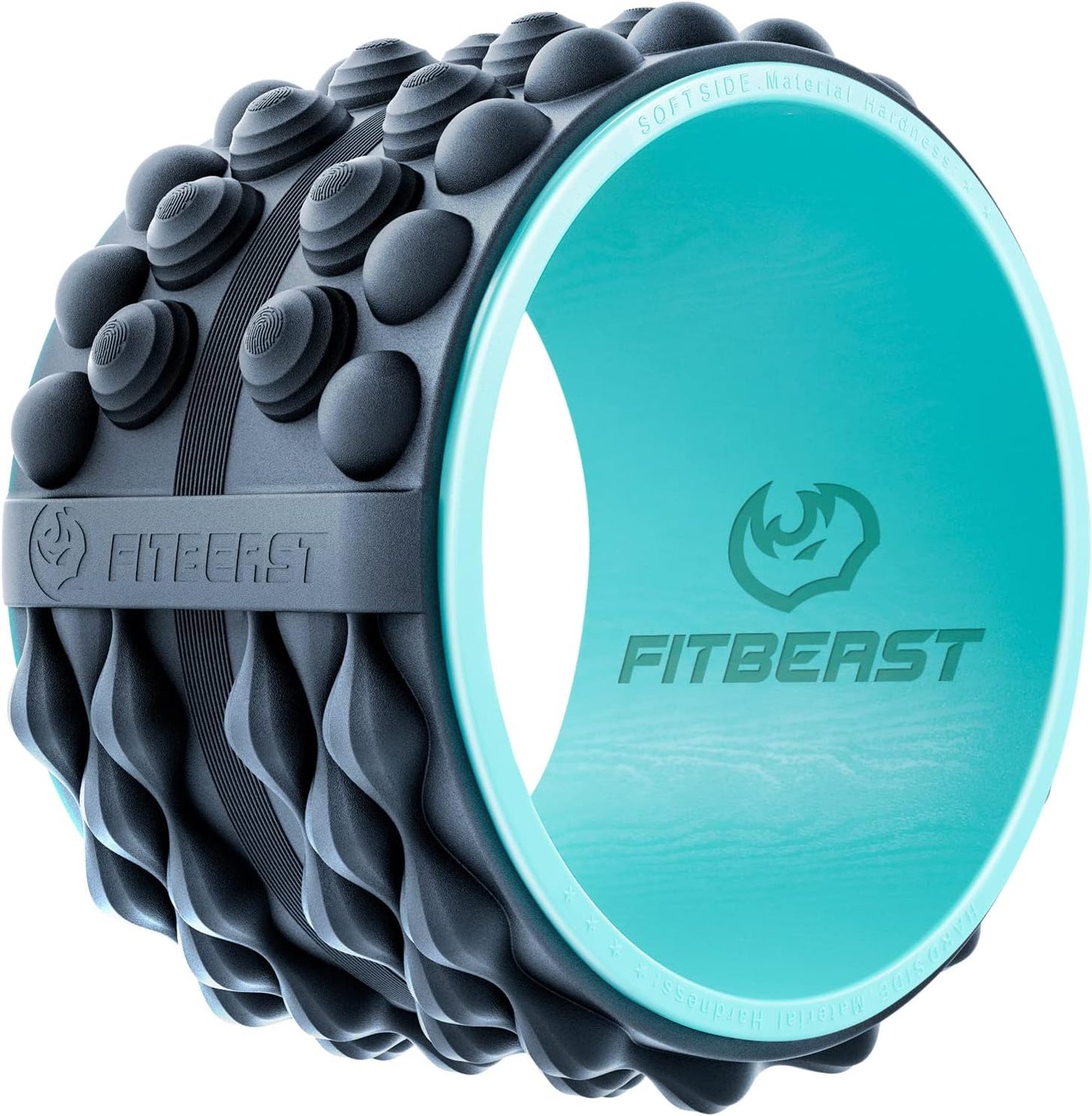 FitBeast Back Roller, Back Wheel Foam Roller - Targeted Muscle Roller for Deep Tissue Massage, Back Stretcher