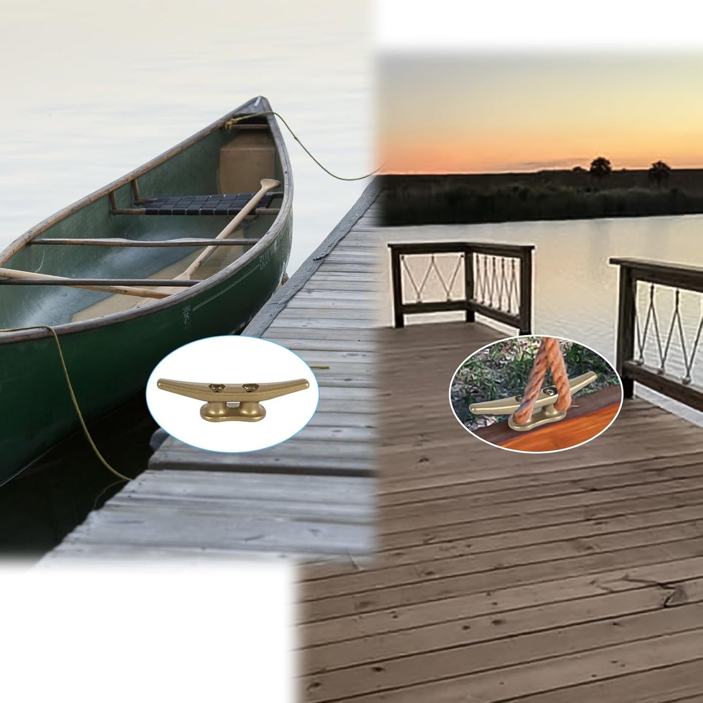 4 inch Dock Cleats 4/6/8/12/16/20/24 Pack,Boat Dock Cleats Rope Cleat Marine Cleats Iron Boat Cleats with Hardware ldeal for Deck,Nautical Decor,Cleats for Boat Dock,Boat Tie Down Cleats