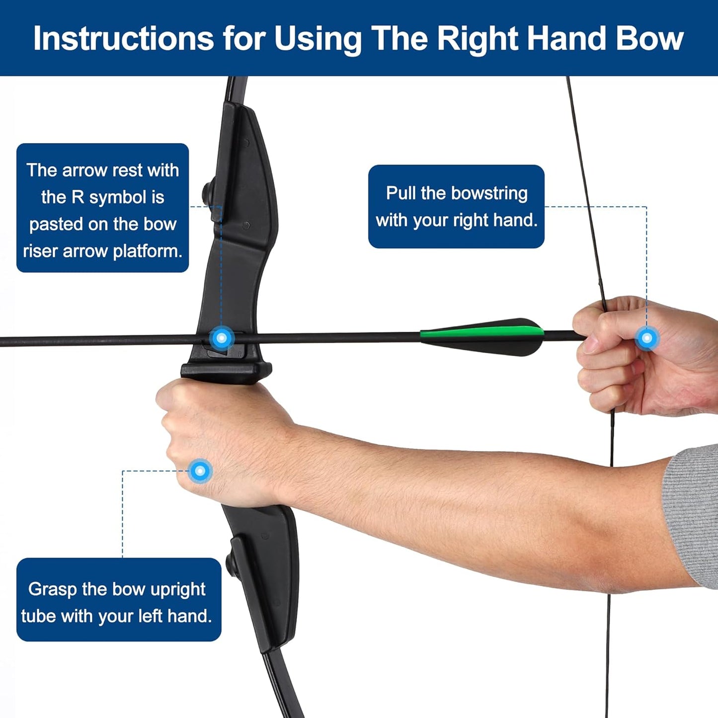 Recurve Bow and Arrow Set，Detachable Archery Adult Bow Left and Right Hands 40lbs /20lbs Suitable Adults/Youth/Beginners Outdoor Practicing