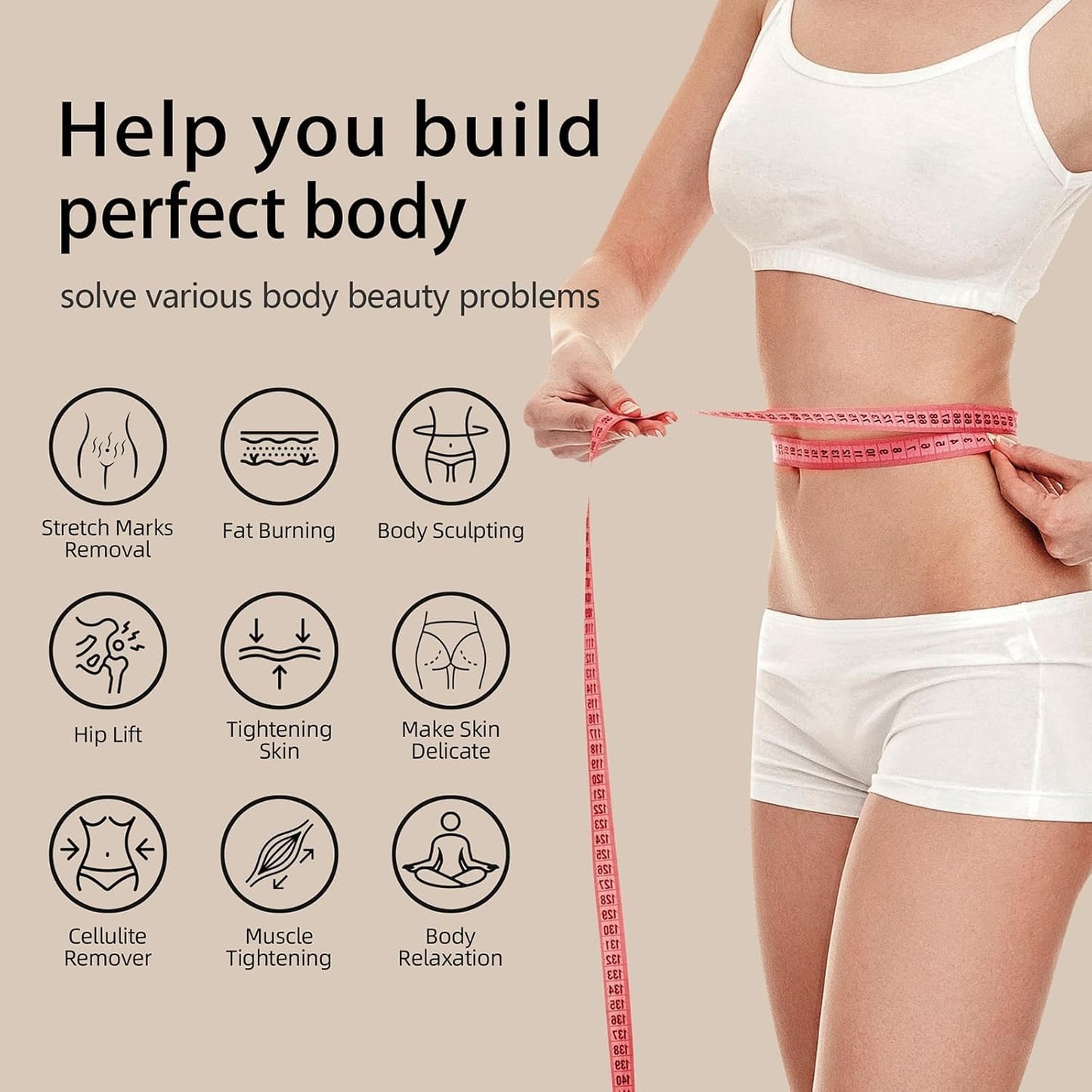 Cellulite Massager, Body Sculpting Tool, Cordless Handheld Body Cellulite Remove for Belly, Fat, Waist, Leg, Butt, Arm - Gifts for Women Mum