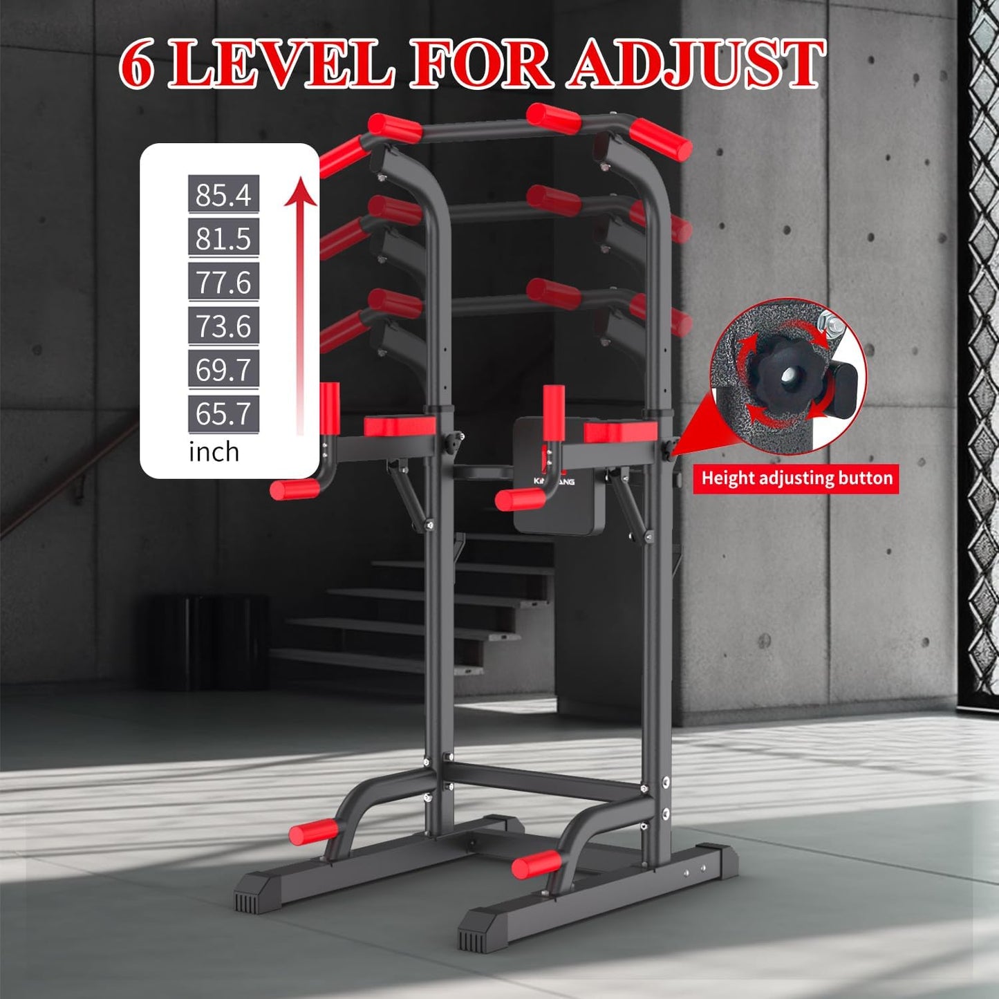 K KiNGKANG Power Tower Dip Station, Multi-Function Assistive Trainer Pull Up for Home Gym Muscle Building and Beginner Exercises,Load 450LBS