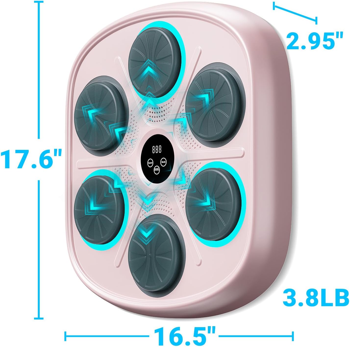 2025 New Model Smart Music Boxing Machine for Adults and Kids, Training Machine with LED Electronic Wall Mounted, Home Indoor Workout Equipment with Premium Boxing Gloves