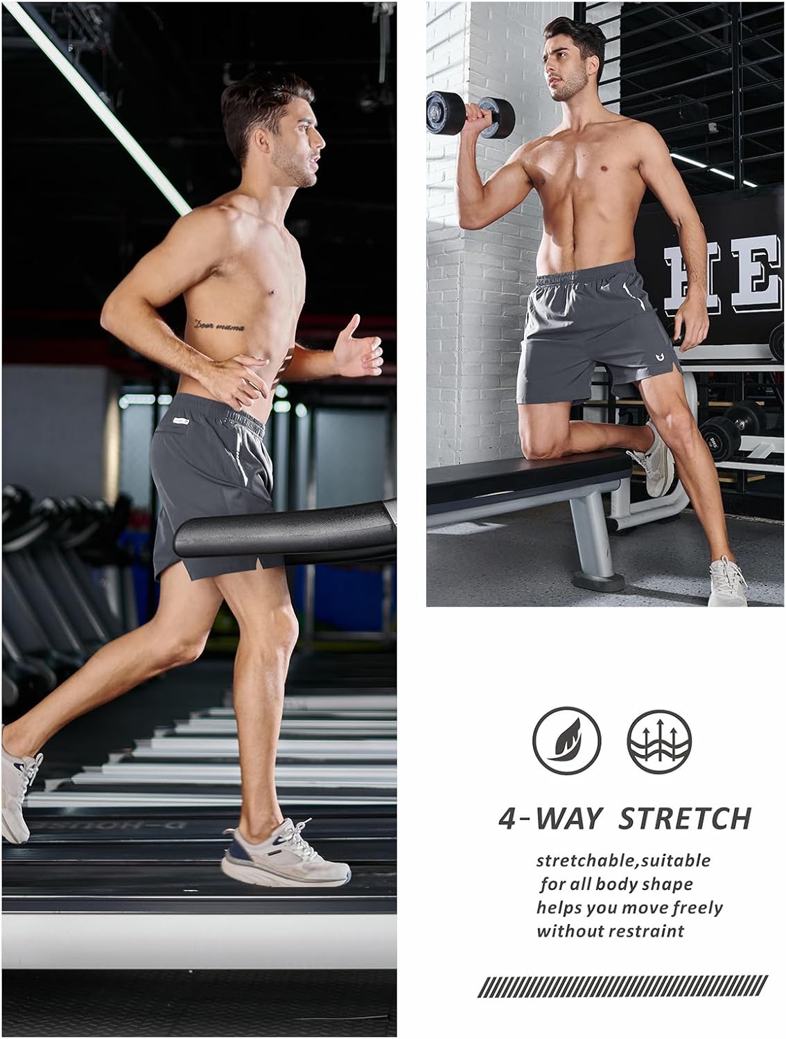 NORTHYARD Men's Running Athletic Shorts 5"/ 7"/ 9" Workout Gym Short Tennis Quick Dry Active Sport Hiking Basketball