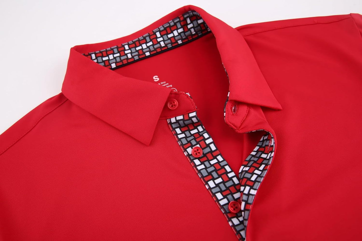 Alex Vando Mens Golf Shirt Moisture Wicking Quick-Dry Solid Short Sleeve Polo Shirts for Men