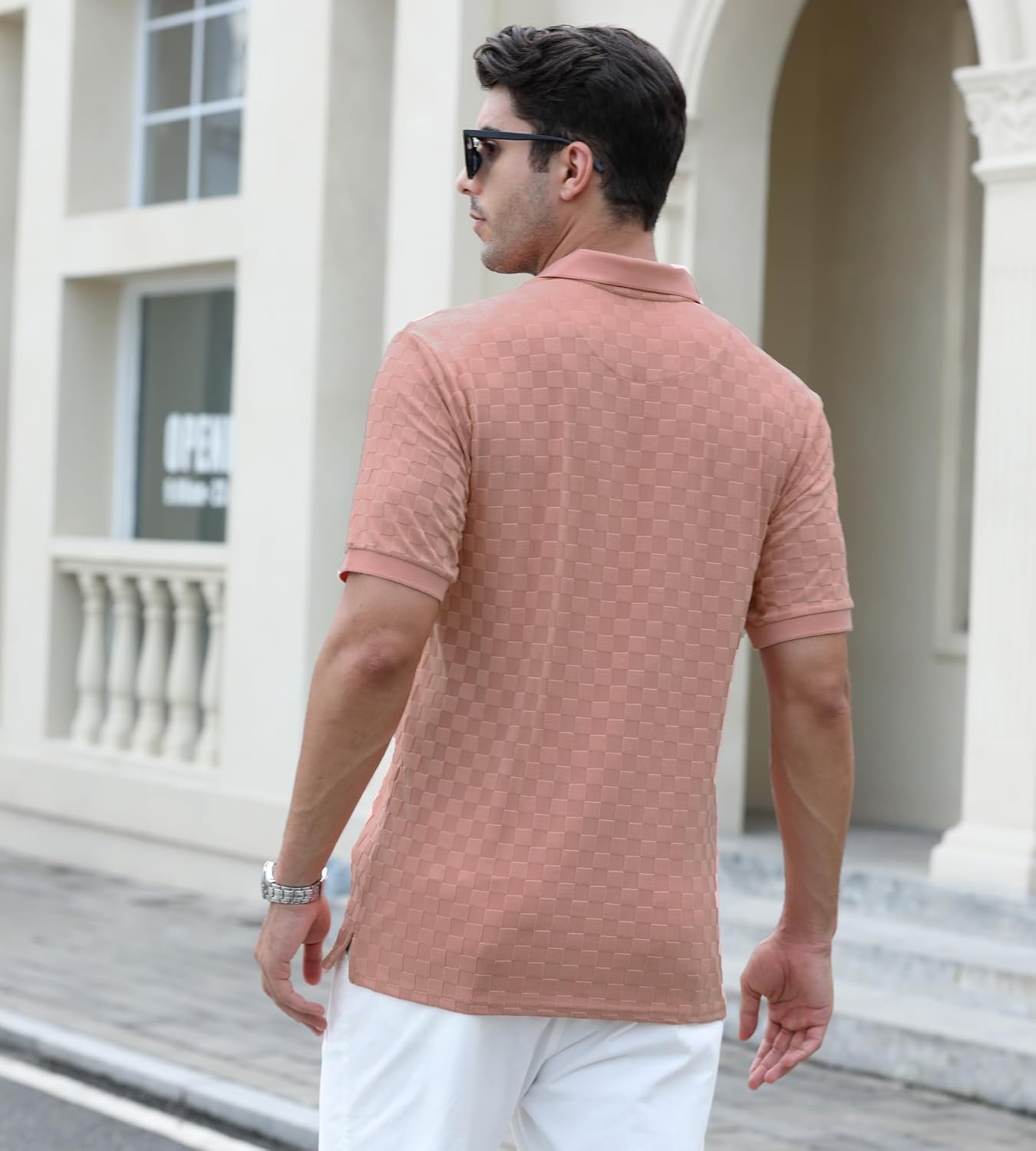 Alex Vando Mens Polo Shirts Short Sleeve Regular Fit Fashion Designed Shirt