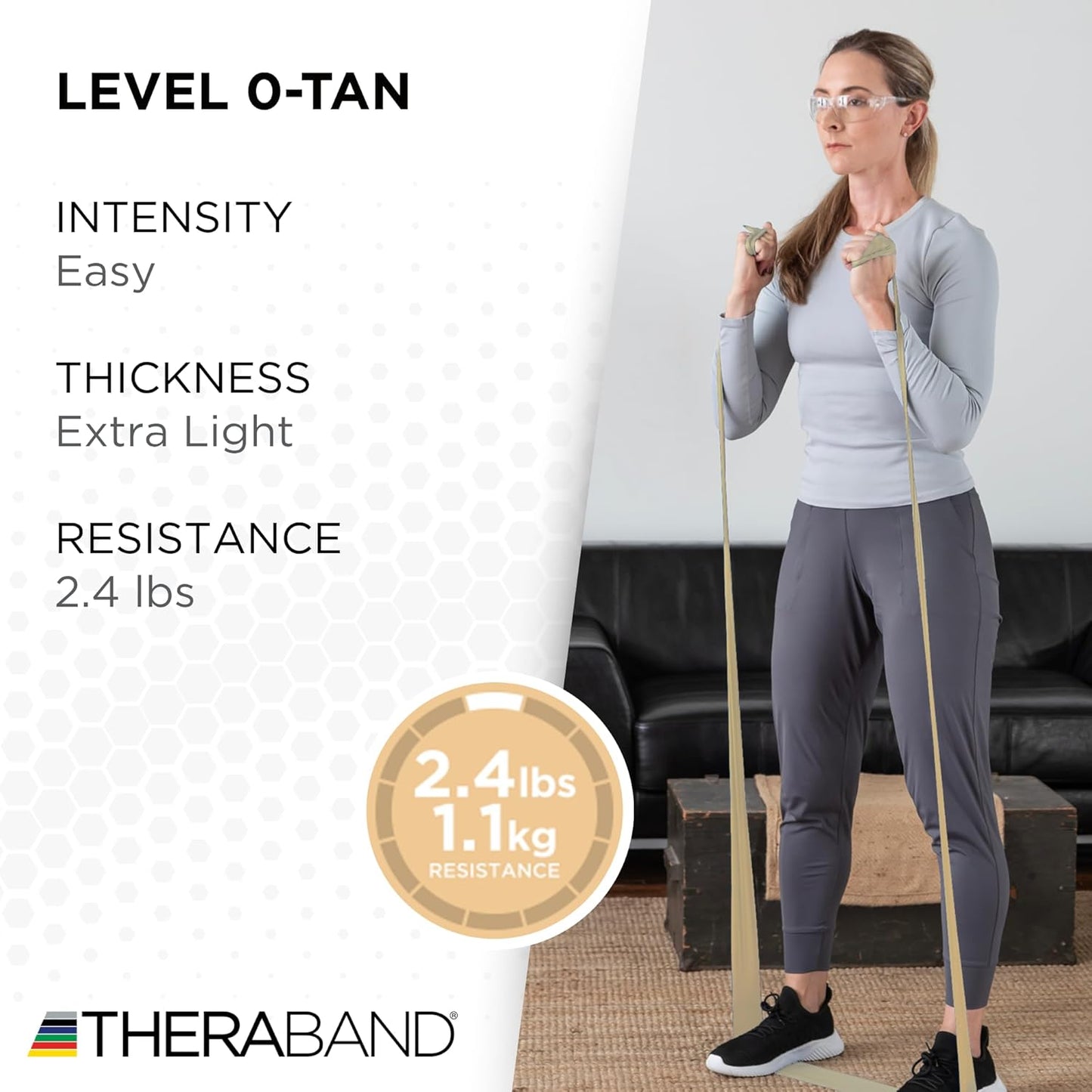 THERABAND Resistance Bands, 50 Yard Roll Professional Latex Elastic Fitness Band For Upper & Lower Body & Core Exercise, Physical Therapy, Pilates, Yoga, Stretching, Home Workouts, & Rehab