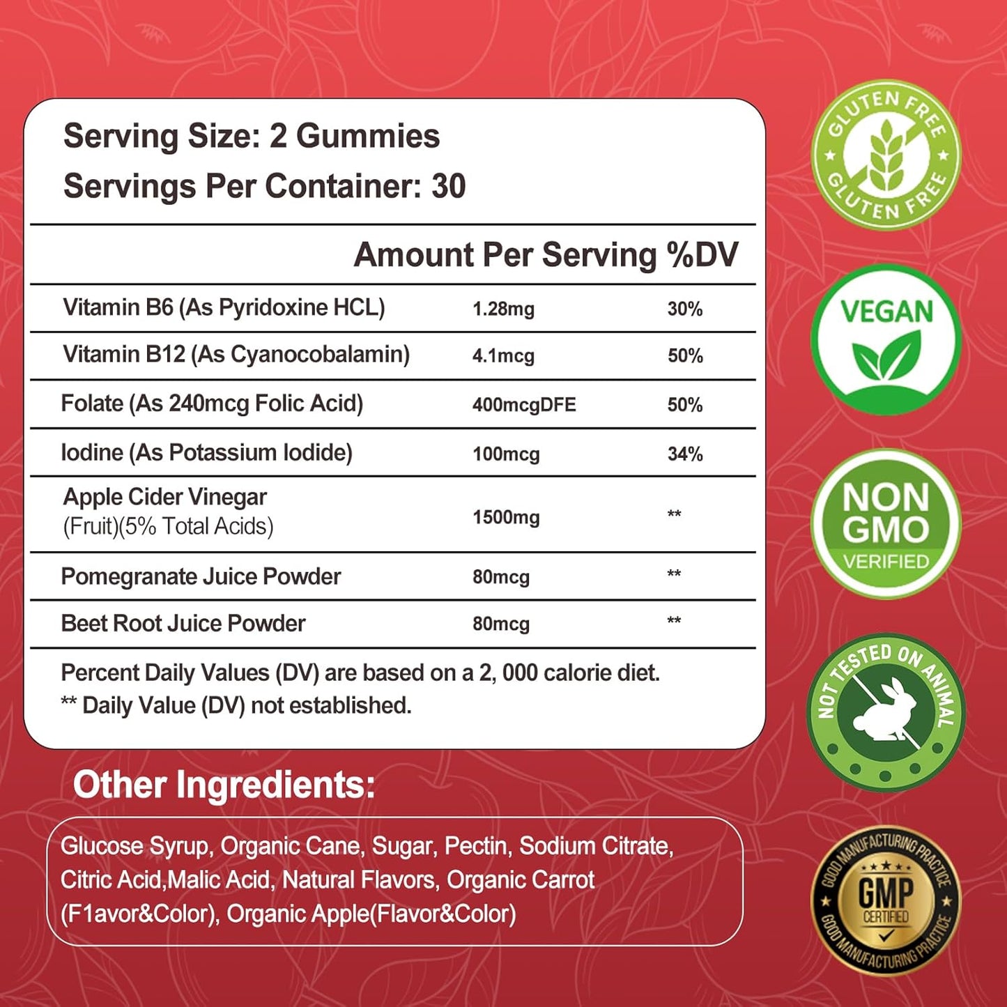 Keto Apple Cider Vinegar Gummies, Keto ACV Gummy Diet Supplement, Advanced 1500mg ACV Gummies with Folate, B12、B6 and Keto Support for Women Men, Gelatin- Free, Vegan & Non-GMO (Multi-Flavor)