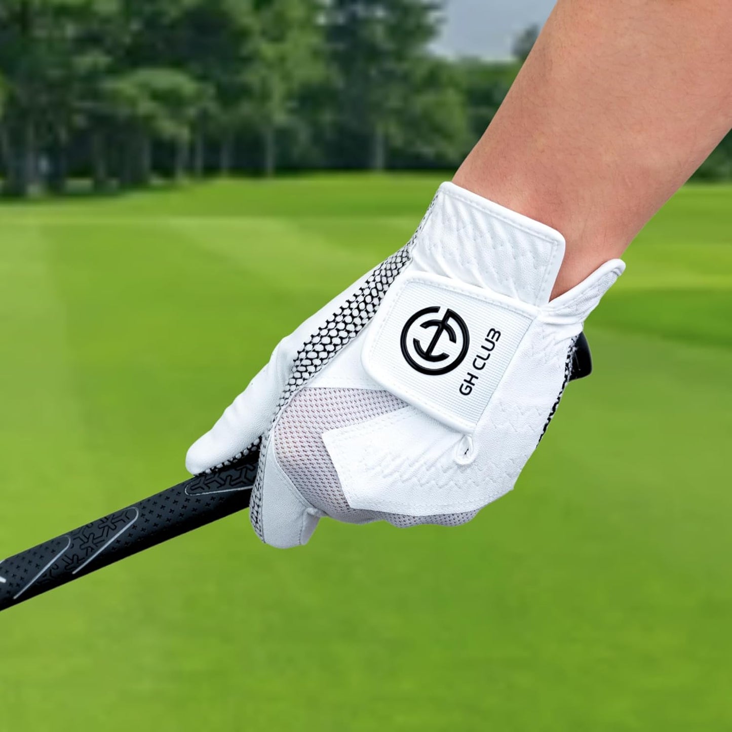 Men's Polyurethane Non-Slip Synthetic Leather Golf Gloves Two Left Hand Gloves Two Pack