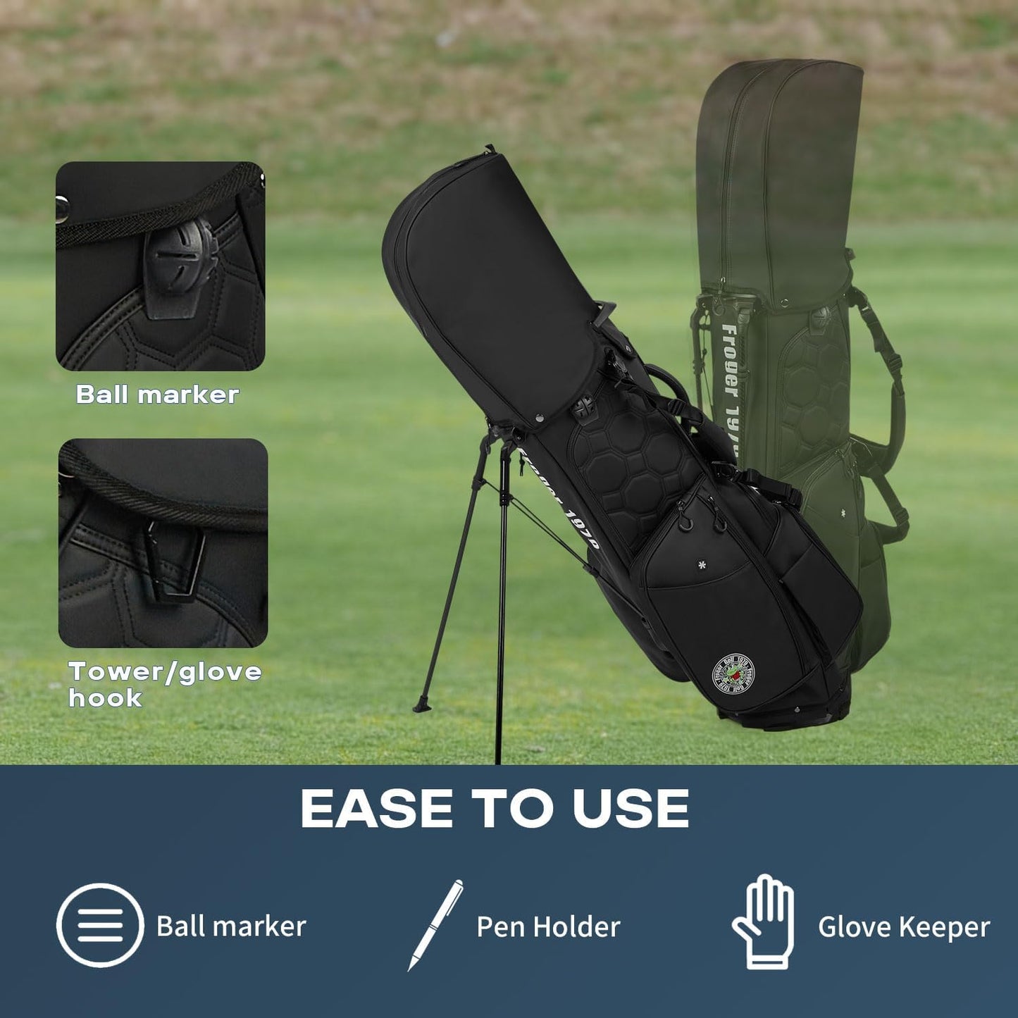 Golf Stand Bag - Lightweight Golf Bags for Men & Women, Standing Golf Bag Holds 14 Golf Clubs - 14-Way Dividers with Premium Materials & Magnetic Pocket