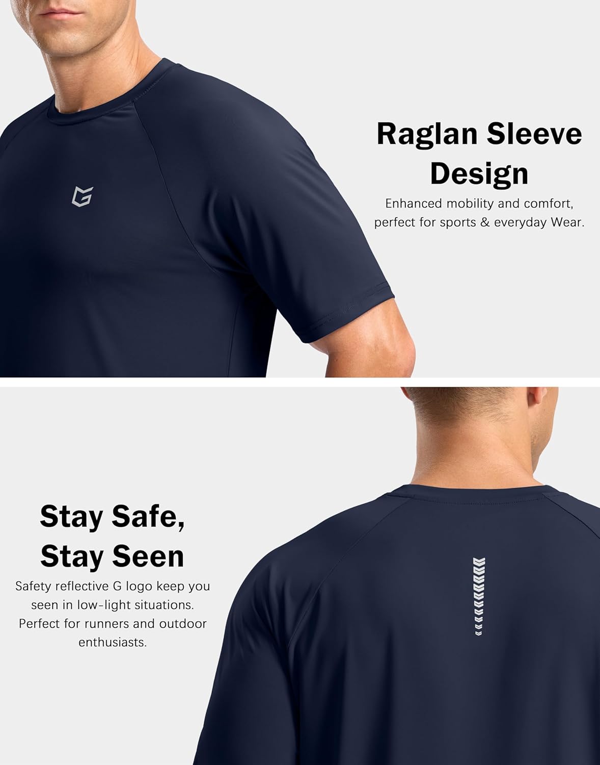 G Gradual Men's Workout Athletic T-Shirts Moisture Wicking Cooling Running Shirts Short Sleeve Performance Tee for Gym Tennis