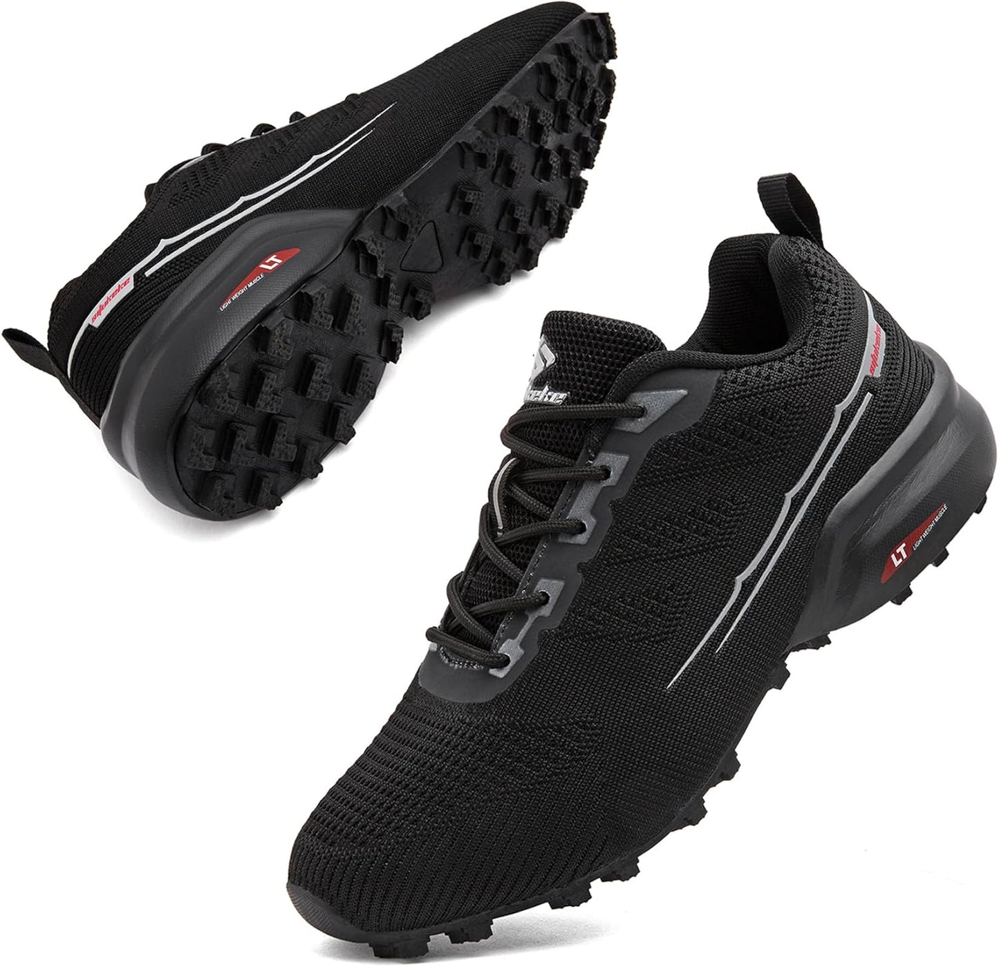 Men's Trail Running Shoes Lightweight Breathable Walking Hiking Sneakers Outdoor Athletic Tennis Cross Training Shoes