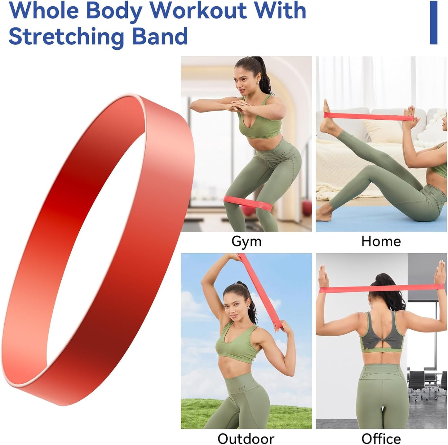 5 in 1 Foam Roller Set - Deep Tissue Foam Roller, Muscle Roller Stick, Massage Ball, Resistance Band for Physical Therapy & Deep Tissue Muscle Massage (Orange)