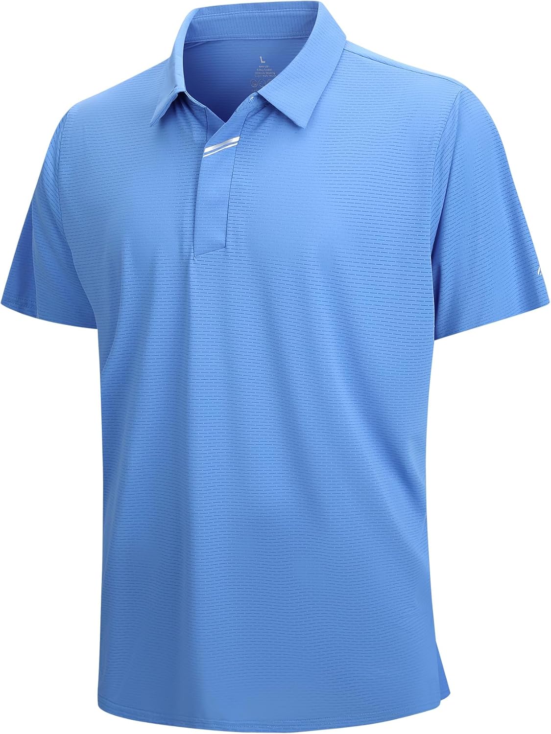 SAMERM Golf Shirts for Men Super Stretch Jacquard Dry Fit Golf Polo Moisture Wicking Short Sleeve Polo Shirts for Men