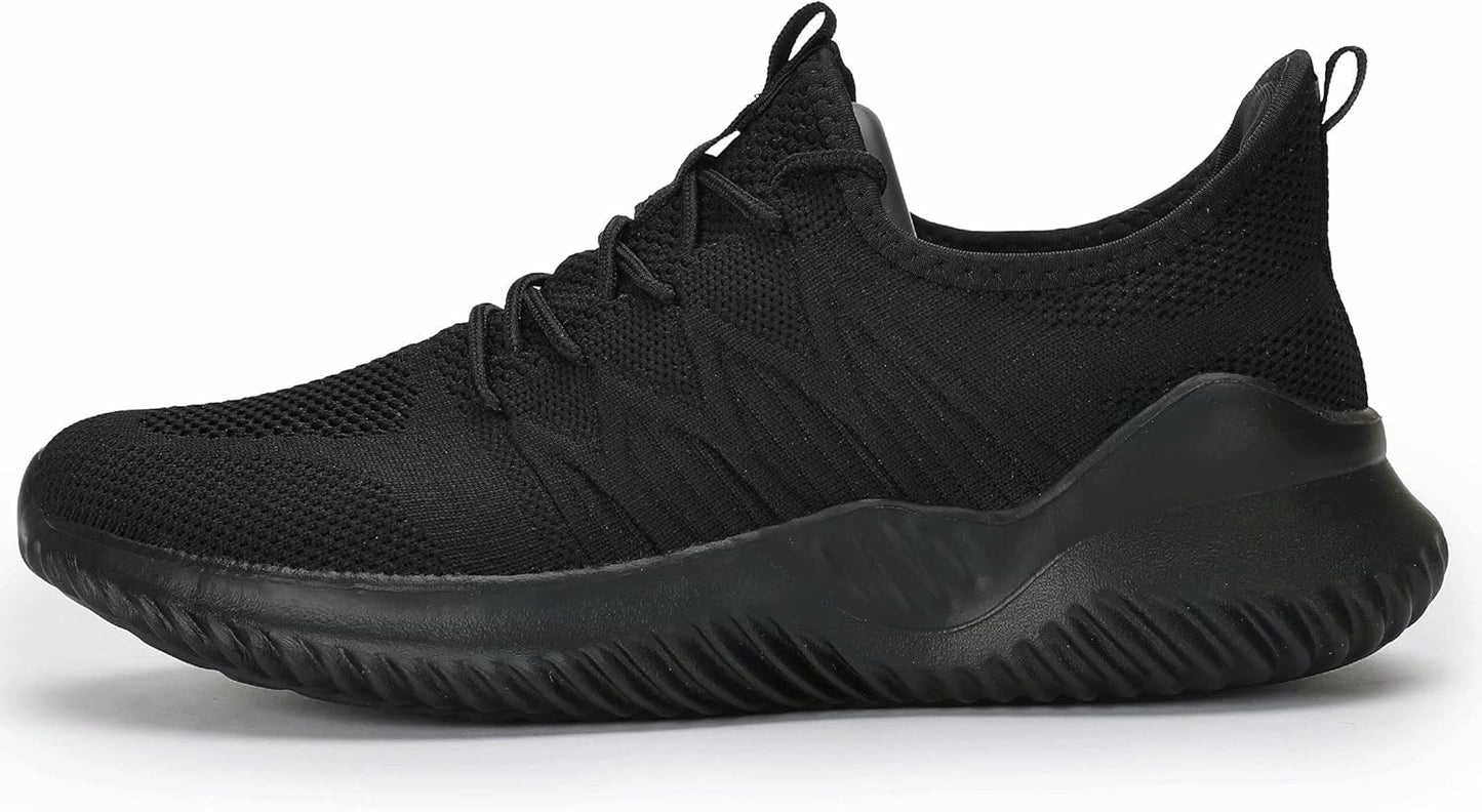 Mens Slip On Running Shoes Athletic Walking Trainers Lightweight Breathable Mesh Tennis Sneakers