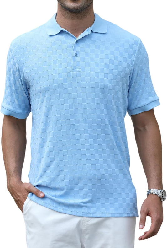 Alex Vando Mens Polo Shirts Short Sleeve Regular Fit Fashion Designed Shirt