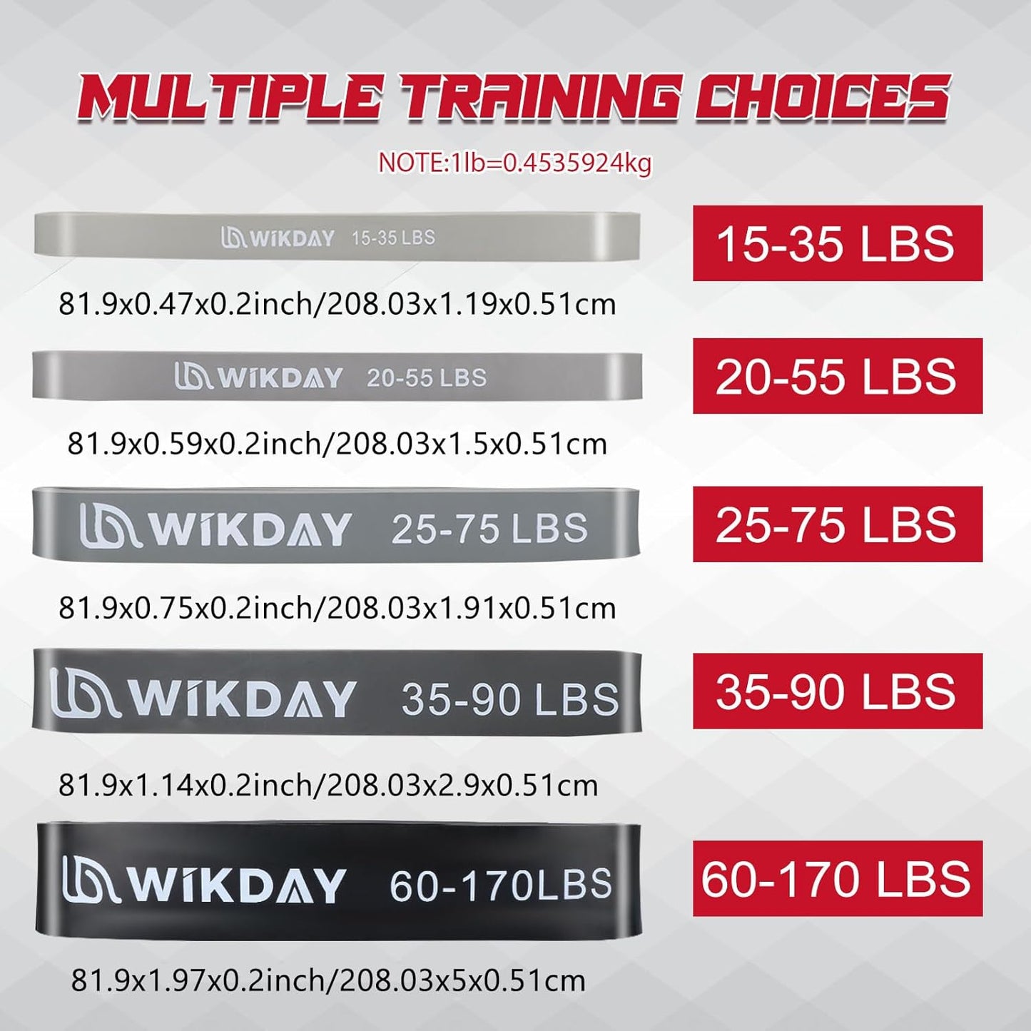 Resistance Bands, Pull Up Bands, Workout Bands for Exercise, Thick Heavy Resistance Band Set with Door Anchor, Elastic Bands for Body Stretching, Crossfit Training at Home/Gym Men & Women Women