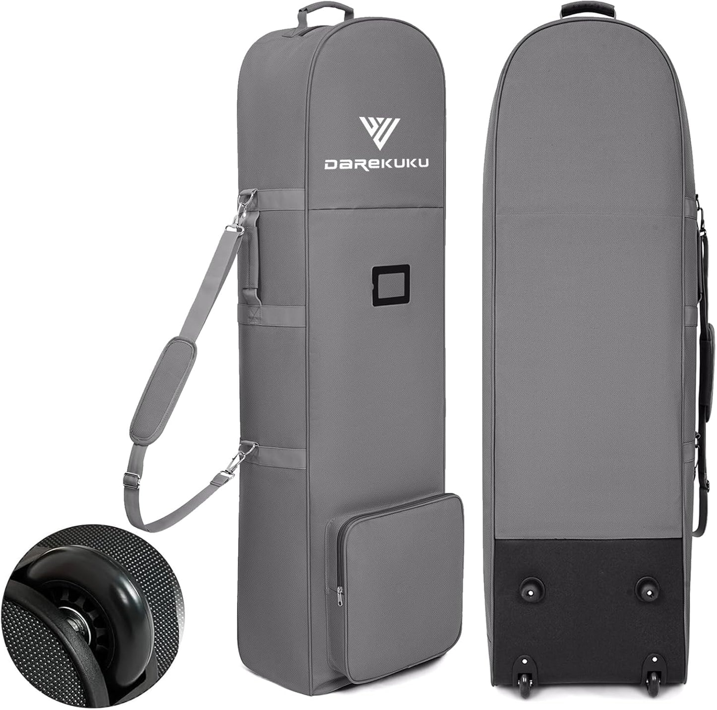 Golf Travel Bags for Airlines with Adjustable Support Rod and Detachable Shoulder Straps, Soft Foldable Golf Club Travel Covers, 900D Heavy Duty Oxford