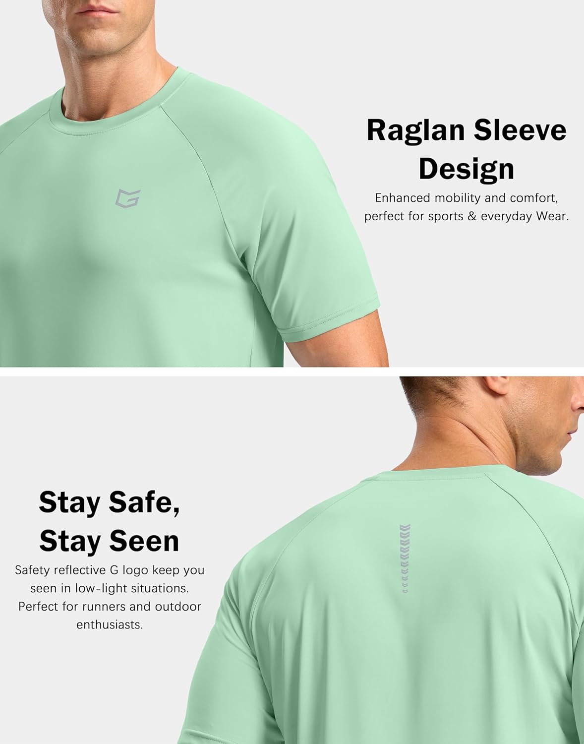 G Gradual Men's Workout Athletic T-Shirts Moisture Wicking Cooling Running Shirts Short Sleeve Performance Tee for Gym Tennis
